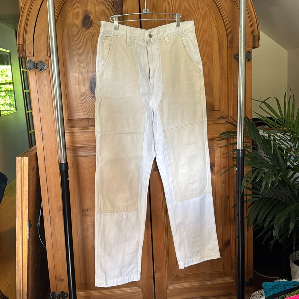 Madewell White and ecru vintage straight jean